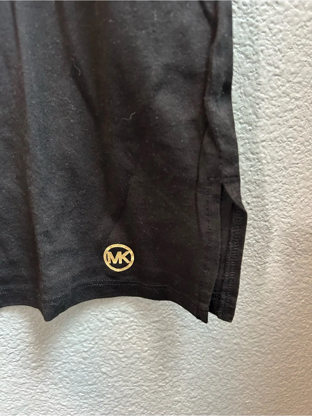Michael Kors Black Studded MK Logo Short Sleeve Tee